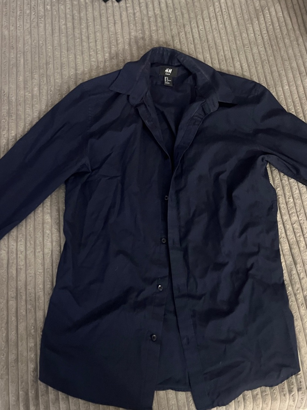 H&M Dark Navy Button-Up